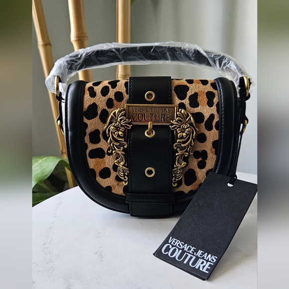 Versace Jeans Collection Leopard Print Crossbody Bag nwt - Picture 4 of 12